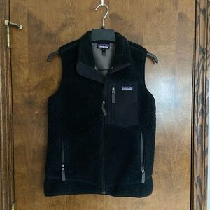 Black Retro PATAGONIA Vest - Size Small